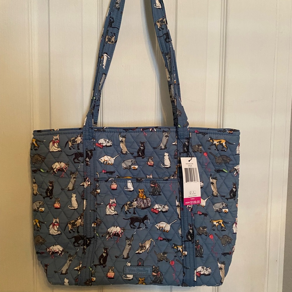 Vera Bradley Blue Dog Print Tote Bag
